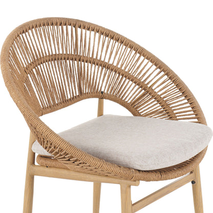 Cyril Rustic Modern Outdoor Papasan Dining Chair