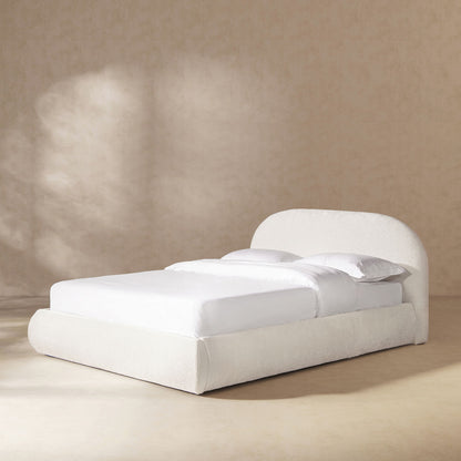 Archie Puffy Upholstered Platform Bed and Frame