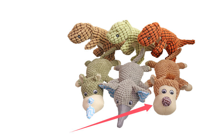 Dayan crochet plush dog and animal squeak toys, multicolor set of 6 on Tampa Home & Garden Store