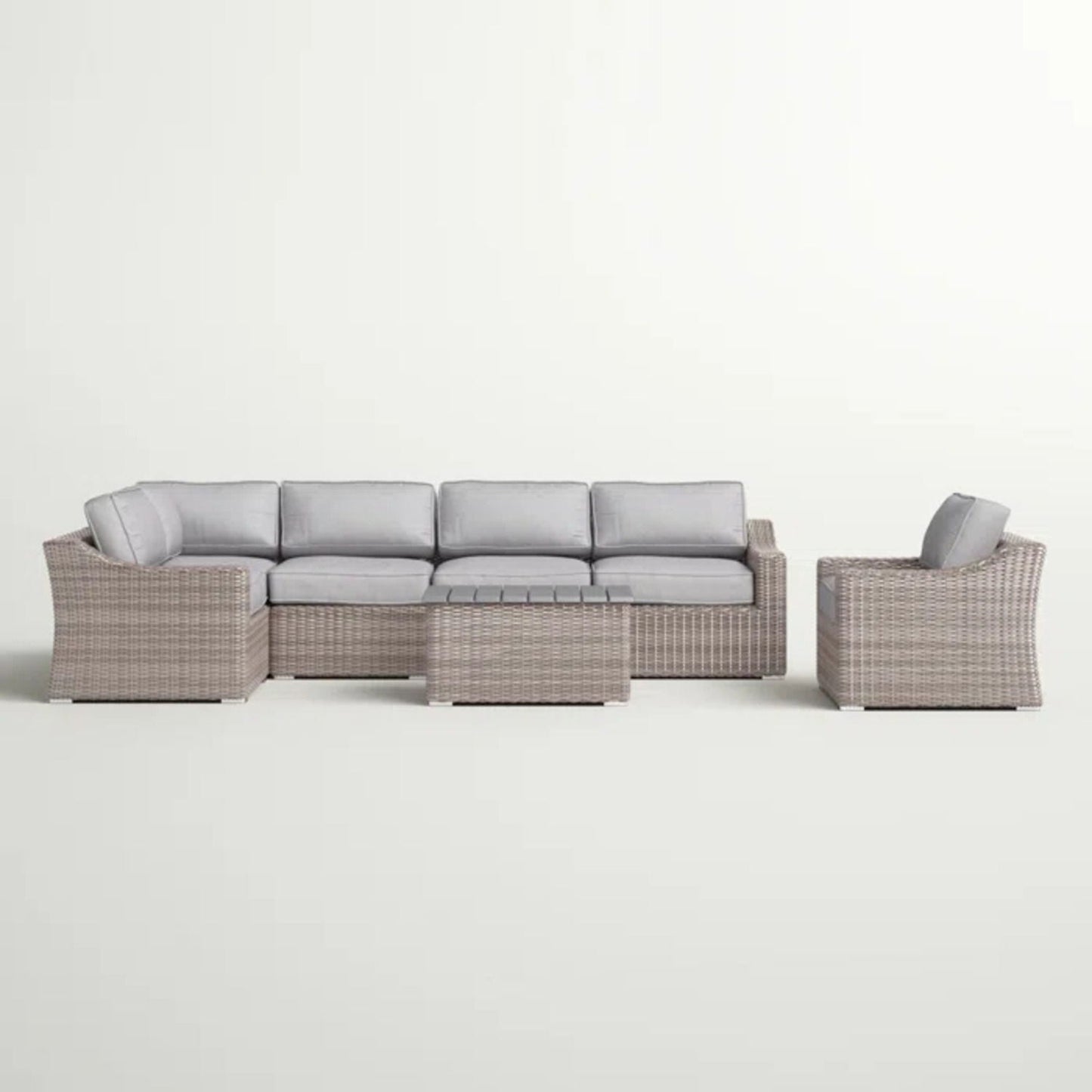 Durable Aluminum Wicker Sofa and Cushions