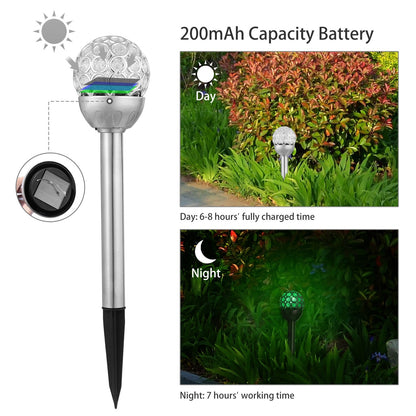 Solarek 3-pack solar lights with silver stake and clear RGB ball IP44 waterproof on Tampa Home & Garden Store