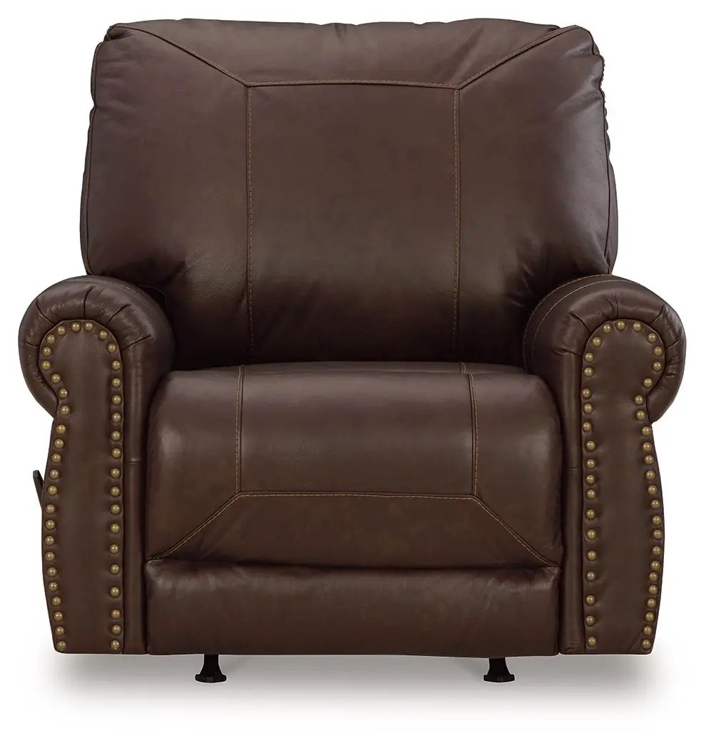 Colleton Rocker Recliner in Dark Brown Finish