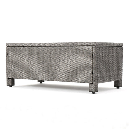 Puerta 4-Piece Outdoor Furniture Set by HouseOfZazla in gray wicker on Tampa Home & Garden Store