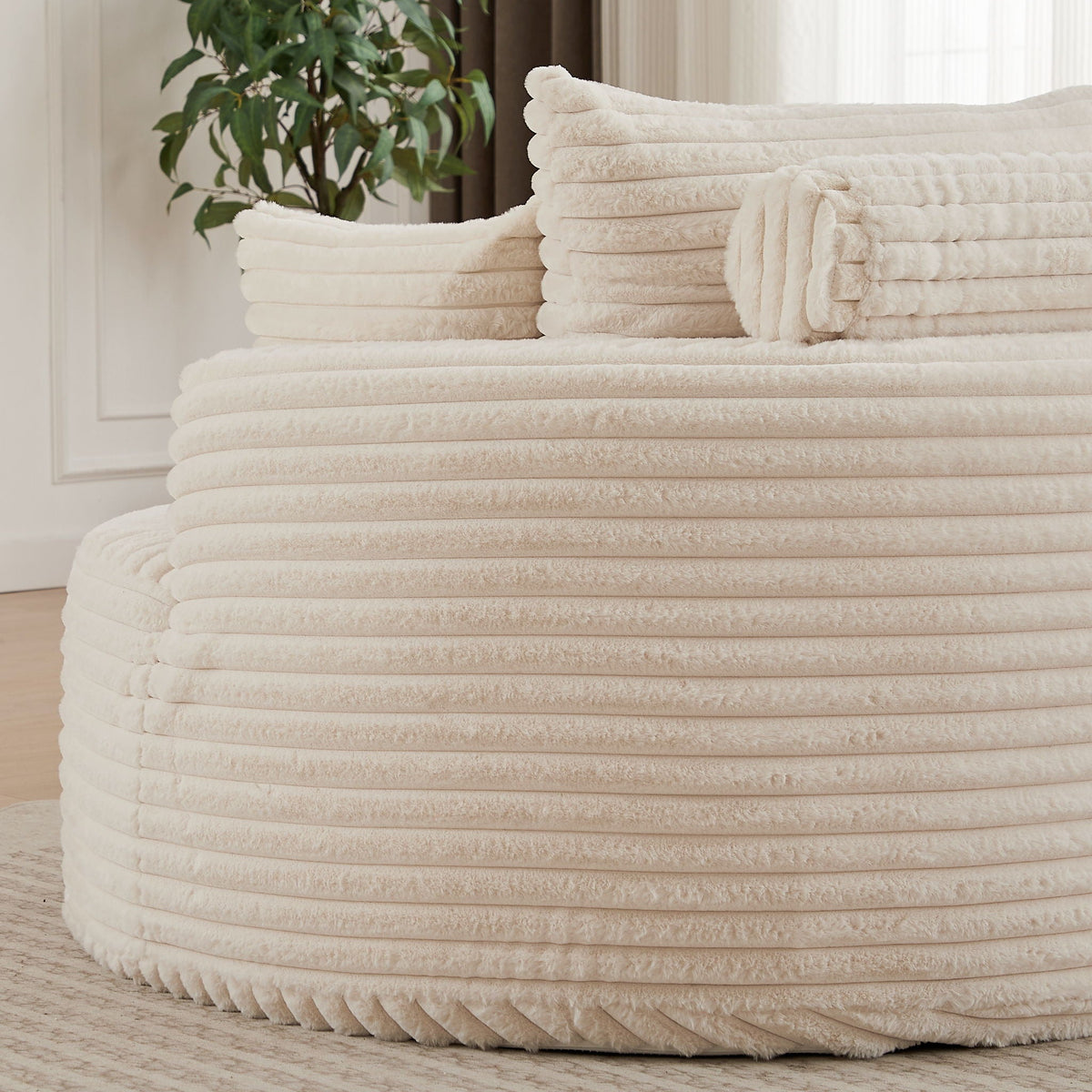 Modern single sofa with a backrest pillow