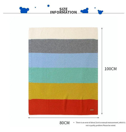 Knitted Baby Blanket Swaddle Wrap for Stroller