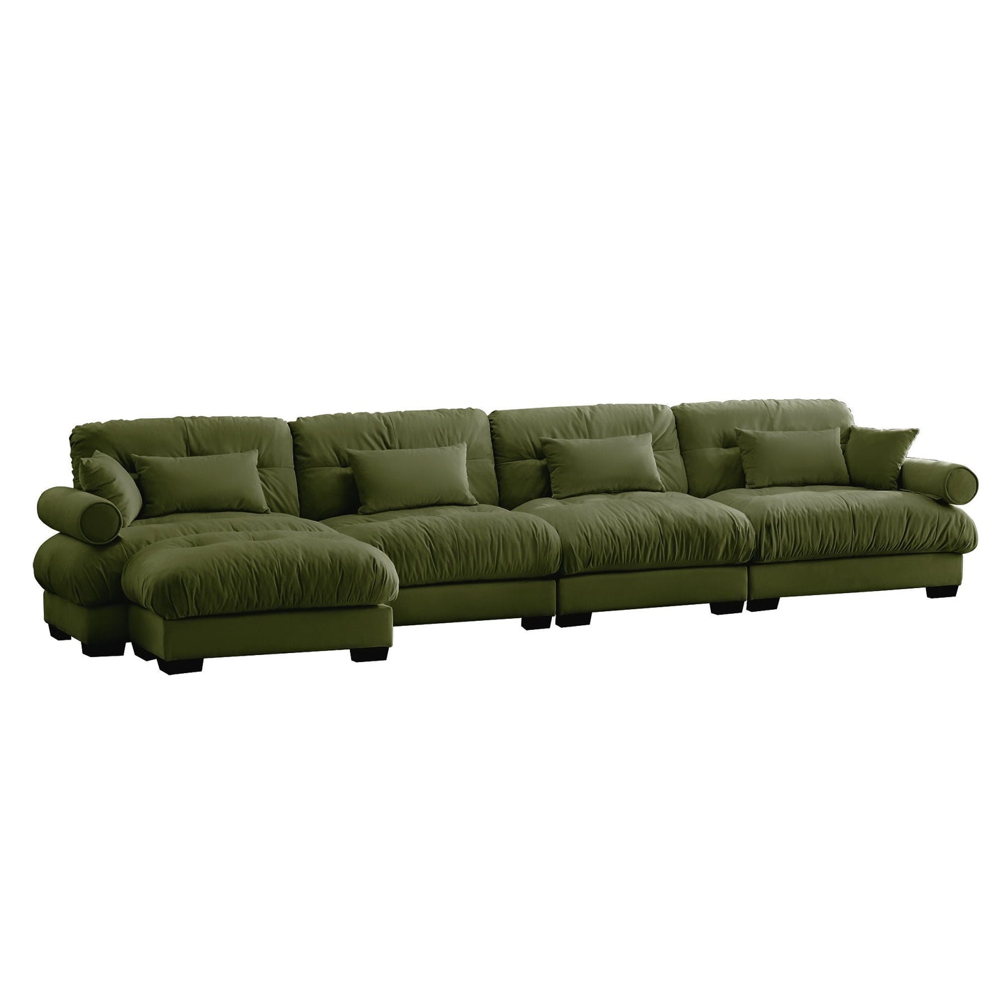 Oversized Modular Sofa with Movable Ottoman