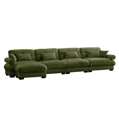 Oversized Modular Sofa with Movable Ottoman