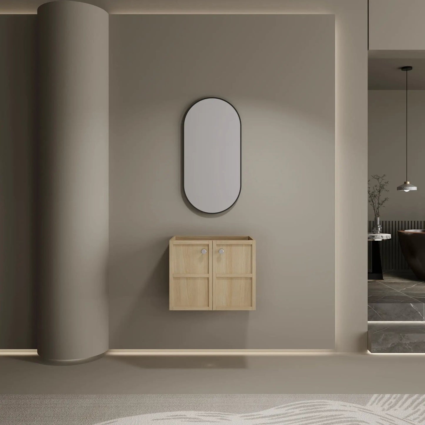 Modern Mounted Vanity With Soft Closing Doors