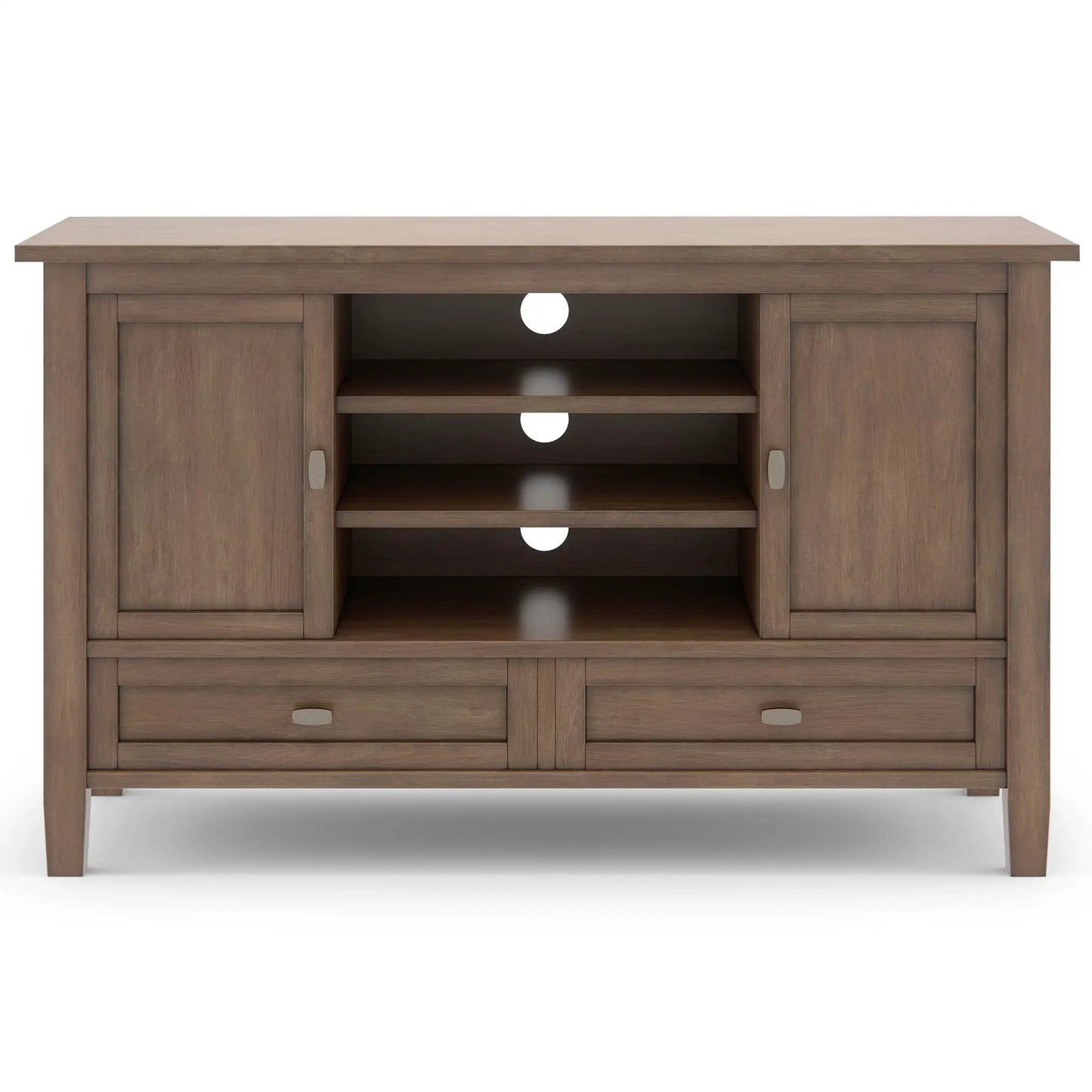 Warm Shaker TV Media Stand Handcrafted Wood