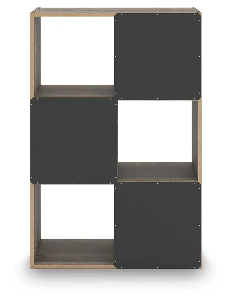 Shallifer cube organizer, black panels with wood frame, 3x2 shelf by Unique Piece Furniture on Tampa Home & Garden Store