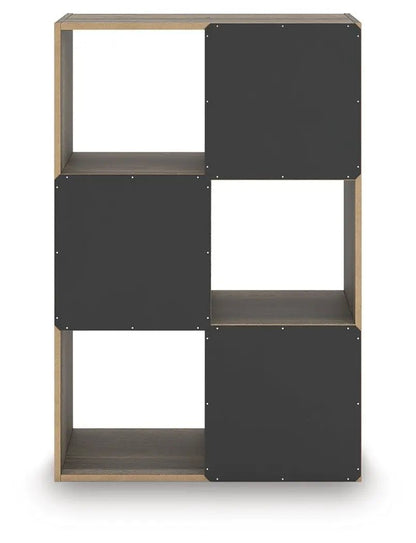 Shallifer cube organizer, black panels with wood frame, 3x2 shelf by Unique Piece Furniture on Tampa Home & Garden Store