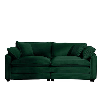 Modern 2 Seater Loveseat with 4 Pillows Elegance