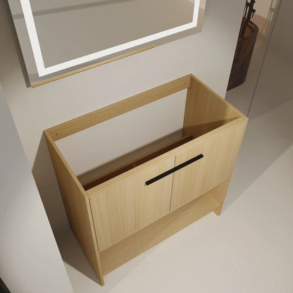 Sleek Freestanding Bathroom Vanity with Two Doors