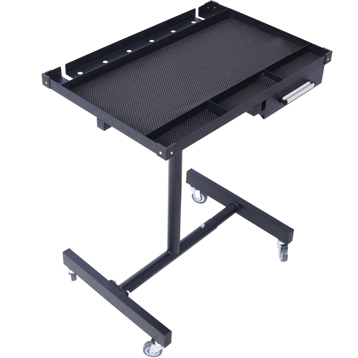 Adjustable Tear Down Work Table with Drawer by HouseOfZazla, black metal power station on Tampa Home & Garden Store