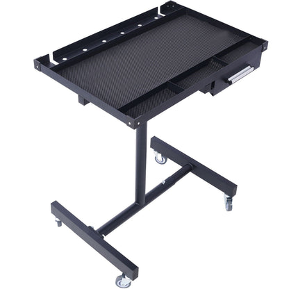 Adjustable Tear Down Work Table with Drawer by HouseOfZazla, black metal power station on Tampa Home & Garden Store