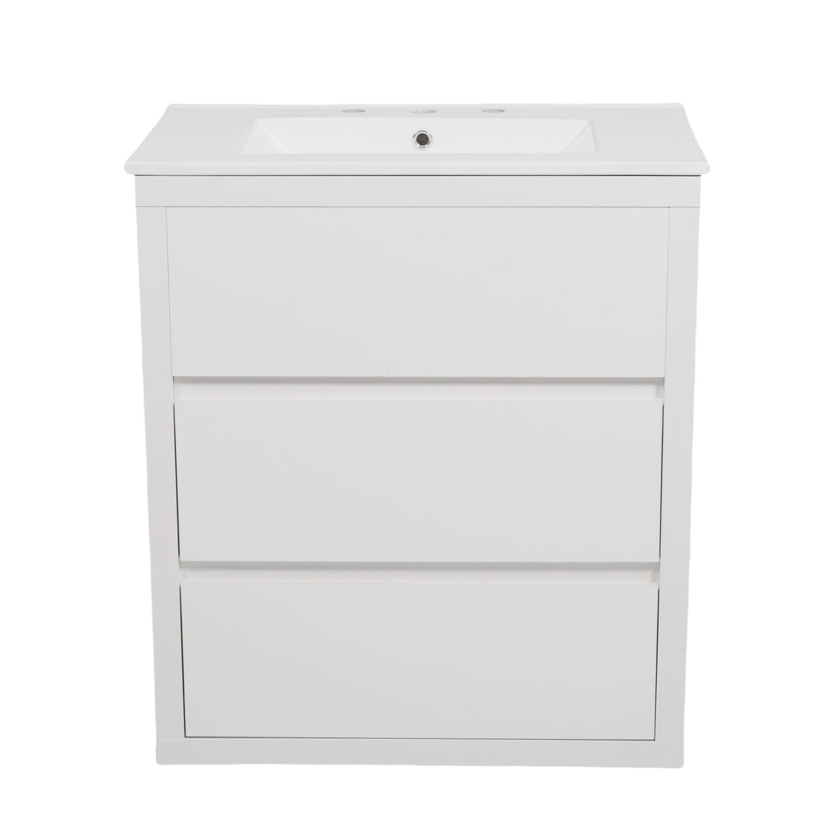 Wood double-sink bathroom vanity and cabinet set white with sink basin HouseOfZazla on Tampa Home & Garden Store