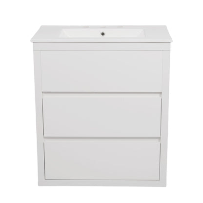 Wood double-sink bathroom vanity and cabinet set white with sink basin HouseOfZazla on Tampa Home & Garden Store