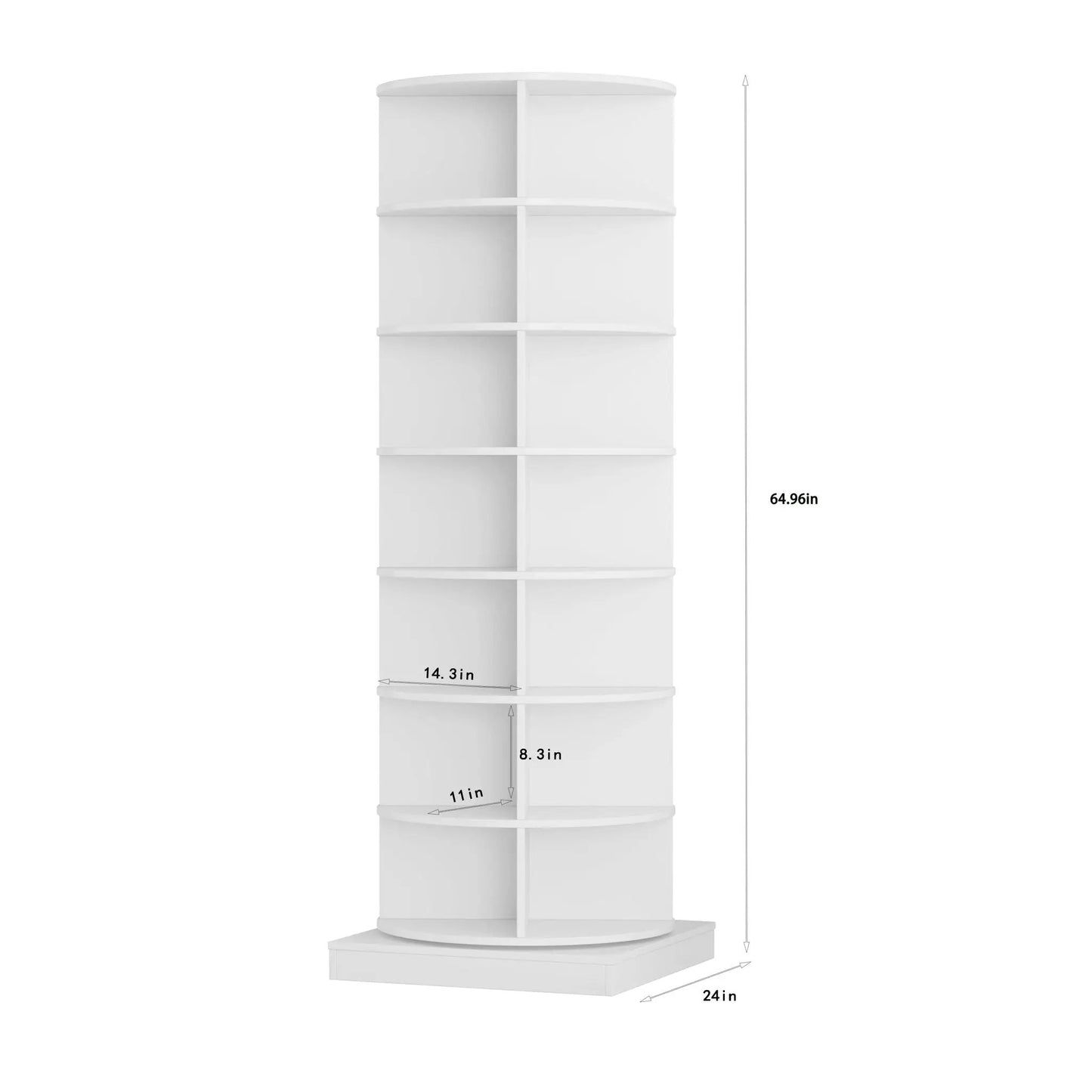 360 Rotating Shoe Cabinet 7 Layers Holds 28 Pairs