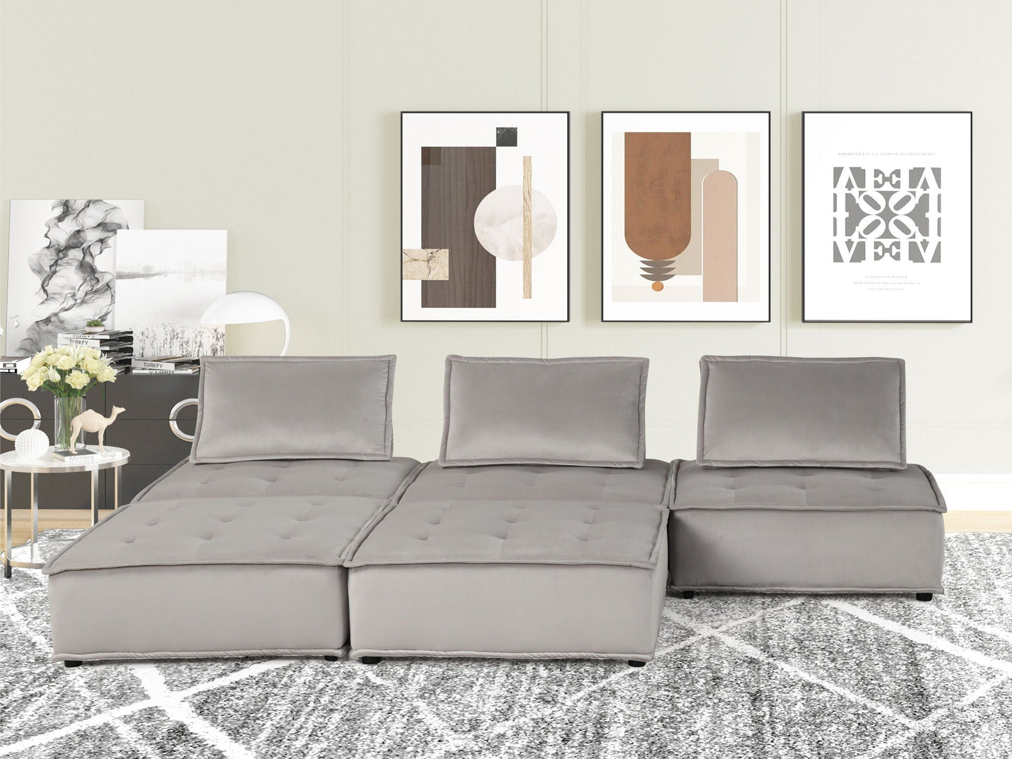 Modern Anna Tufted Modular Sofa And The Comfort