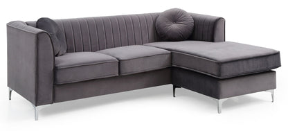 Delray Micro Suede Sofa and Chaise Lounger