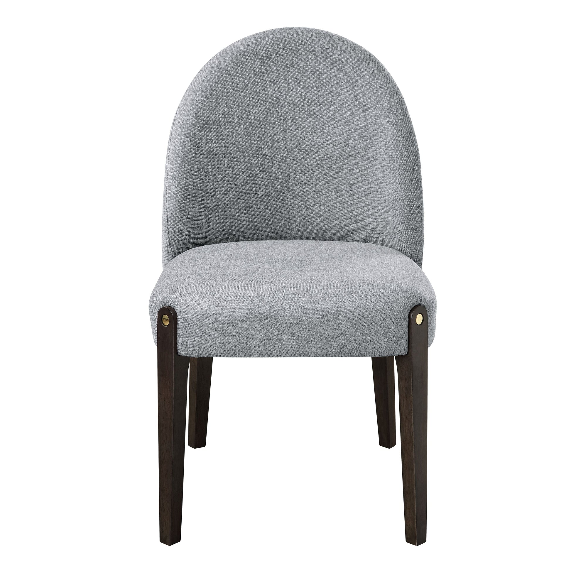 Clayten Gray Fabric Dining Chair set of 2 with espresso finish wooden legs HouseOfZazla on Tampa Home & Garden Store