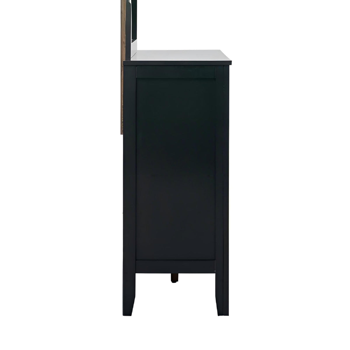 6 Drawer Dresser HouseOfZazla in dark finish with white top and metal hardware set on Tampa Home & Garden Store