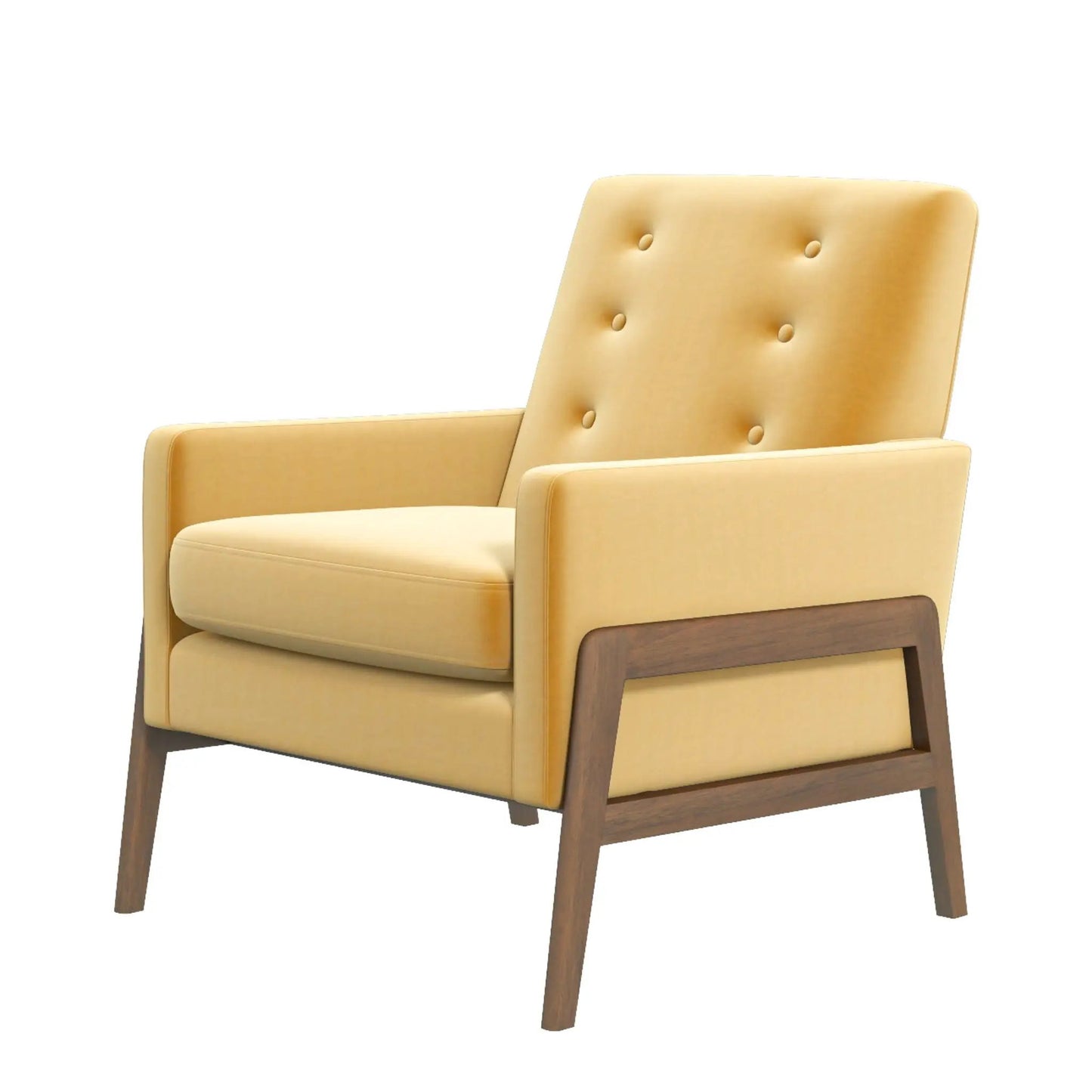 Cole Solid Wood Lounge Chair Mid Century Modern