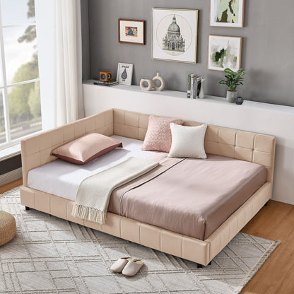 Mid-Century Upholstered Bed Frame and Backrest