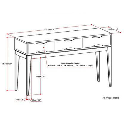 Harper Handcrafted Console Sofa Table in Hallway