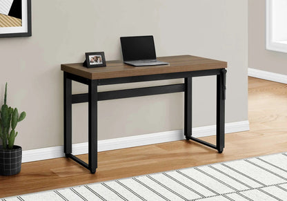 Computer desk home office standing adjustable laptop desk with walnut top, black frame on Tampa Home & Garden Store