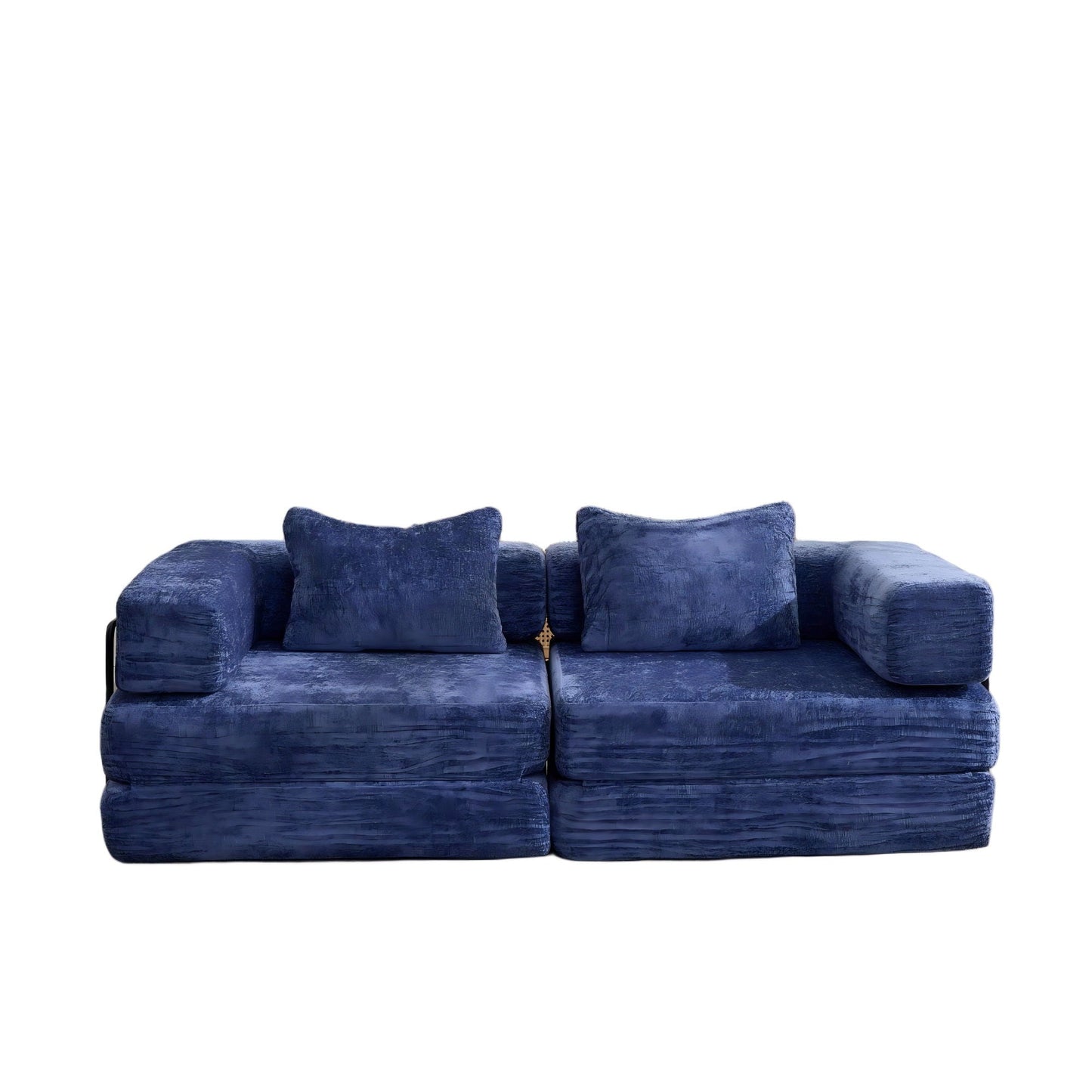 Compact Floor Sofa Bed With A Pillow And Frame