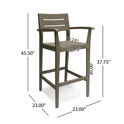 Stamford Barstool brown wood ladder-back stool by HouseOfZazla on Tampa Home & Garden Store