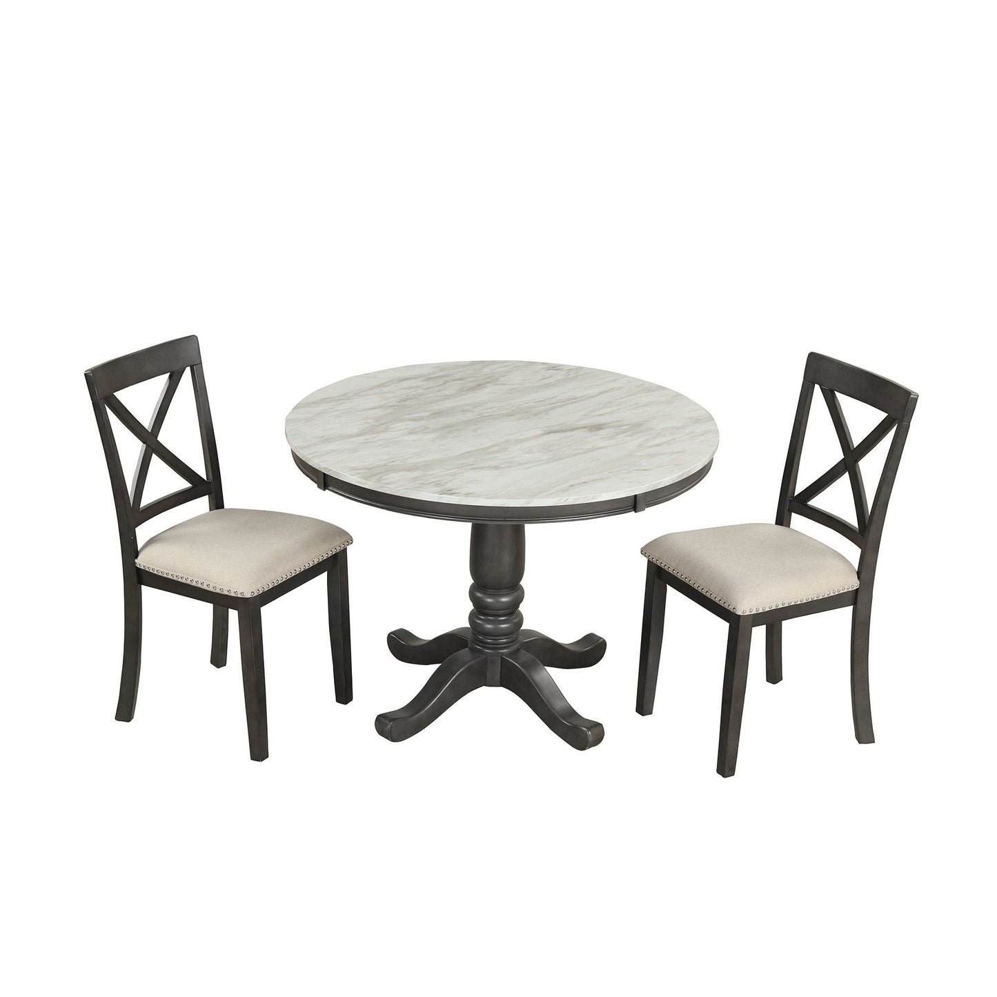 Elegant 5 Pieces Dining Table and 4 Chairs Set