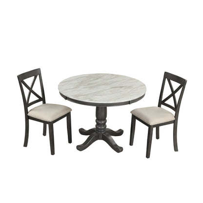 Elegant 5 Pieces Dining Table and 4 Chairs Set