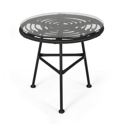 Petrichor Outdoor Side Table with Steel Frame