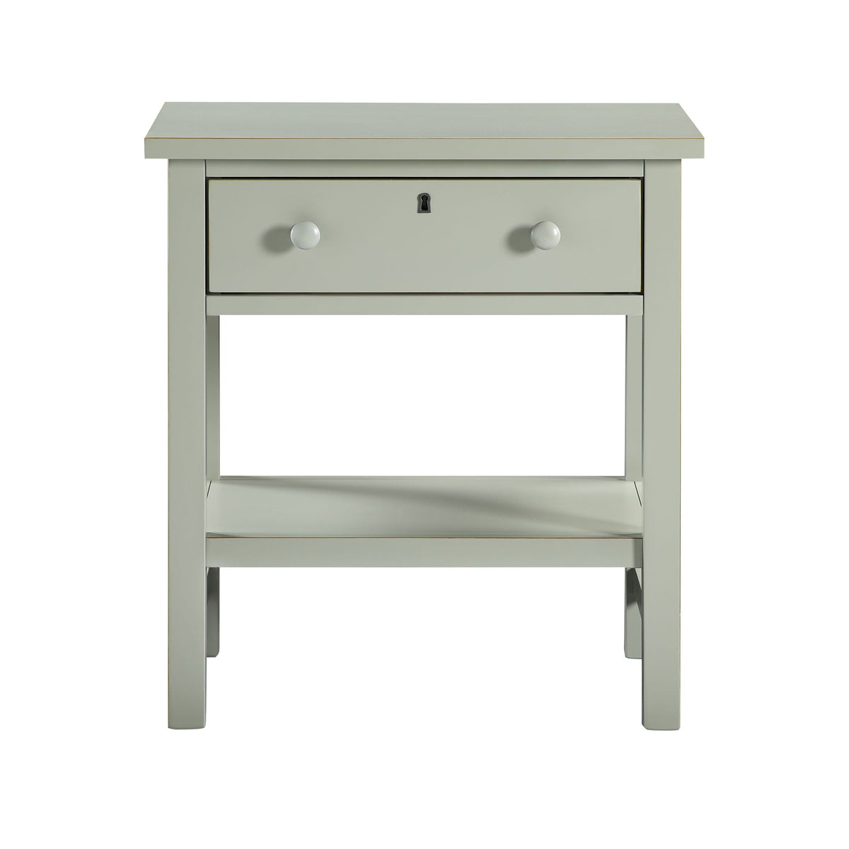 Finley 1 Drawer Storage Nightstand with Open Shelf in sage green, HouseOfZazla on Tampa Home & Garden Store