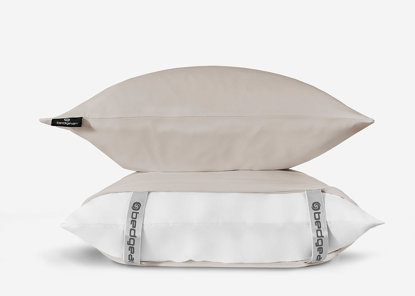 the BedGear Dri-Tec King Pillowcase Set In Beige