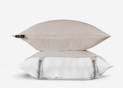 the BedGear Dri-Tec King Pillowcase Set In Beige