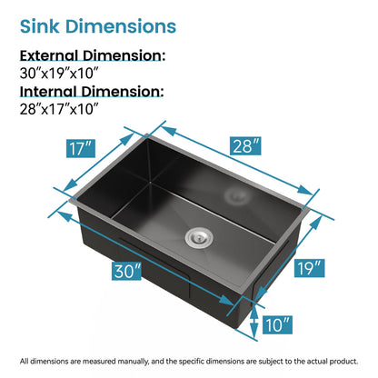 Single Bowl Undermount Stainless Steel Sink