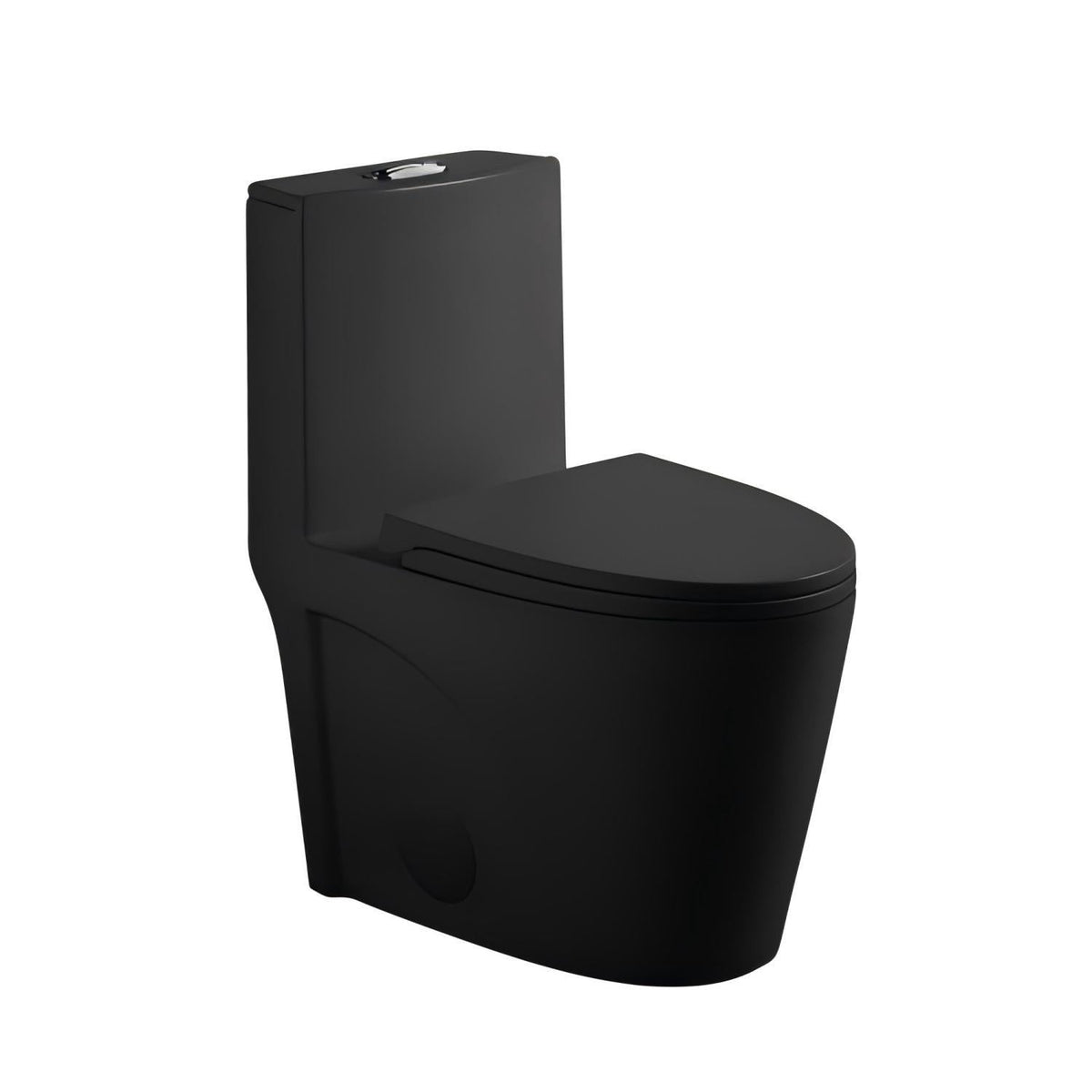 HouseOfZazla black 1-piece ADA-height toilet with dual-flush Tornado Flush on Tampa Home & Garden Store