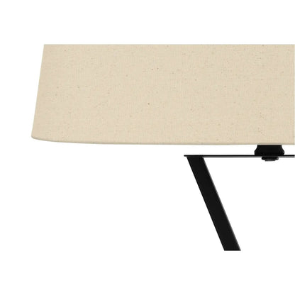 Table lamp with beige fabric shade and black metal base on Tampa Home & Garden Store