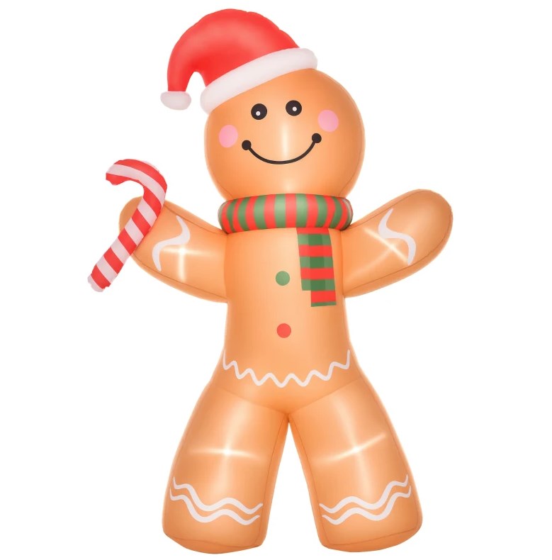 Outdoor Inflatable Gingerbread Yard Ornament