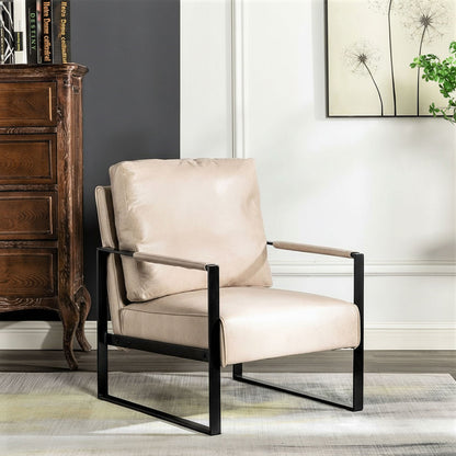 Mid Century Modern Chair With a Metal Frame
