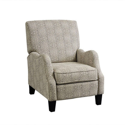 Hoffman Push Back Recliner and Beige Accent Chair