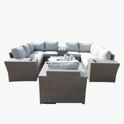 Outdoor Wicker Sectional and Thick Cushions