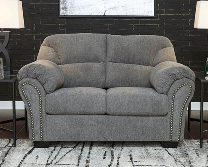 Allmaxx Loveseat Pewter Gray with Divided Back