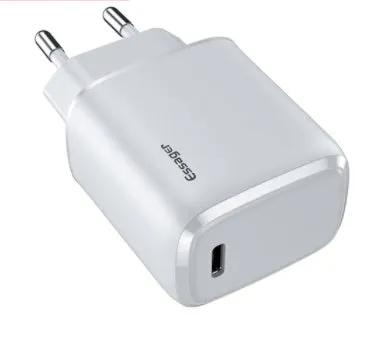 Mobile Phone Charger Fast Charge Adapter silver with USB-C port European plug FLIPSTYLEZLLC on Tampa Home & Garden Store