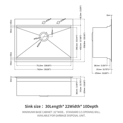 Drop In Kitchen Sink Stainless Steel Workstation
