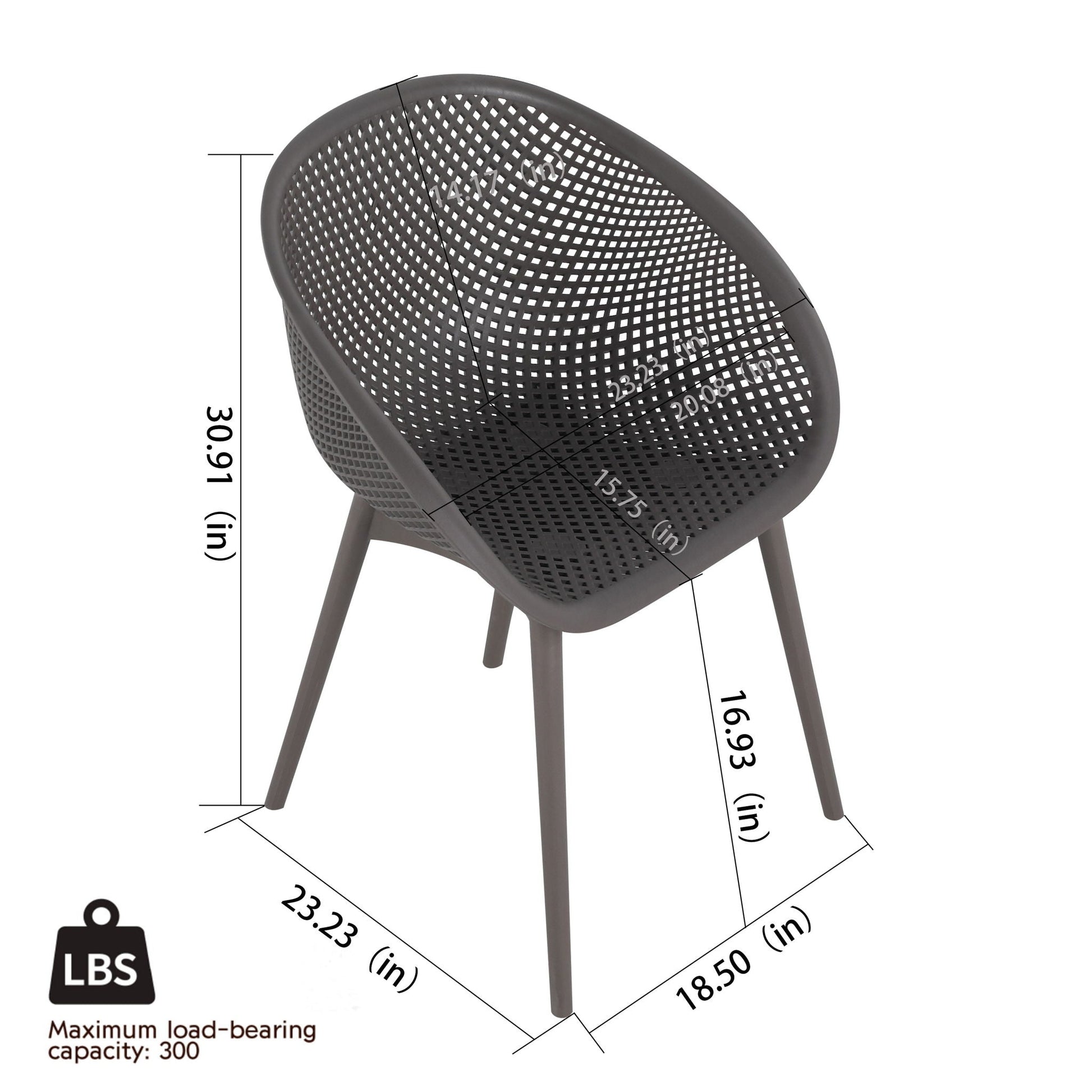 2-pack lounge chairs gray lattice outdoor seating by HouseOfZazla, folding design on Tampa Home & Garden Store
