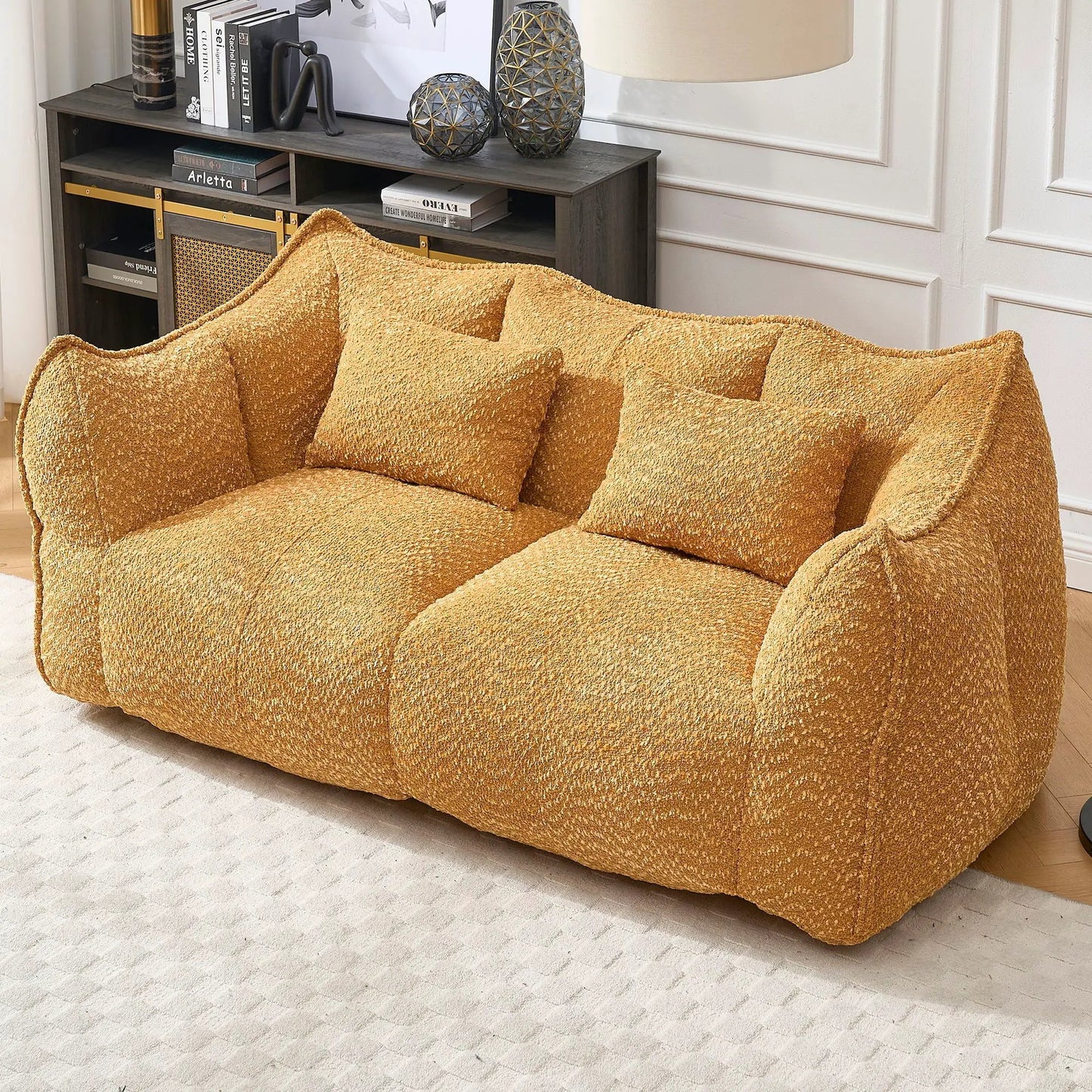 Comfortable Dual Beanbag Chair and Foam Core
